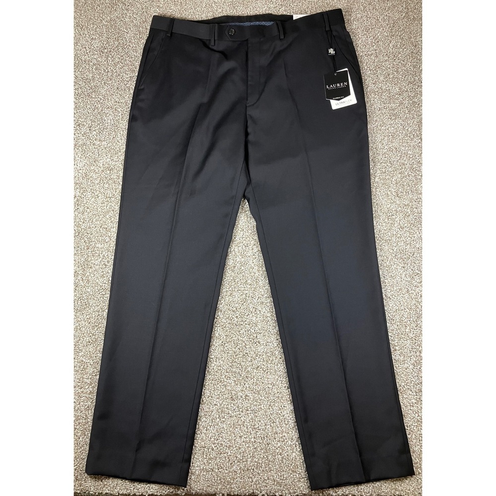 Lauren Ralph Lauren Mens Edgewood Ultraflex Suit Pants Black 40W x 32L NWT